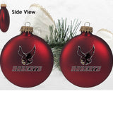 Frosted Glass Disc Ornament | Red