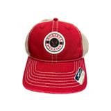 The Wharf Classic Unstructured Tea Stain Snap Back Cap | Cardinal