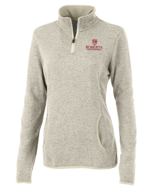 Women's Heathered Fleece Pullover, Oatmeal Heather