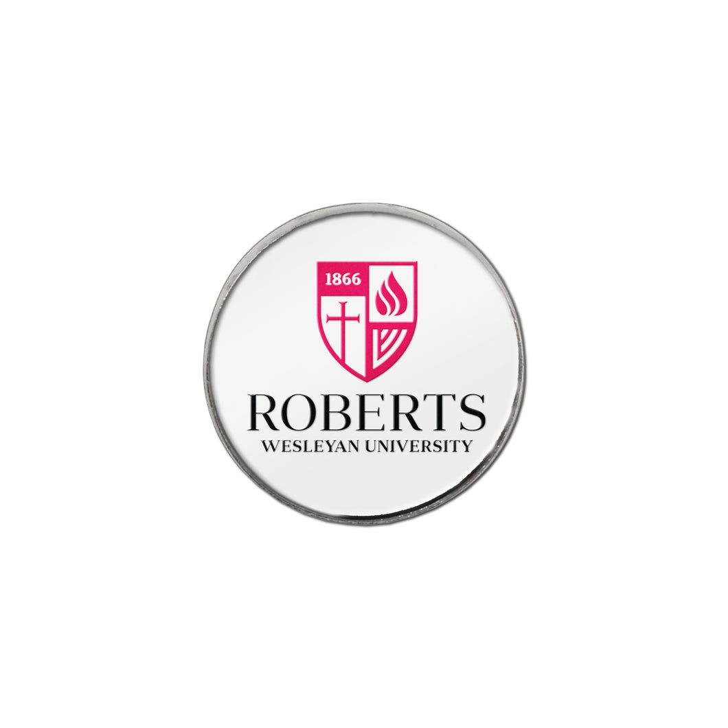 Foxboro Round Lapel Pin | White