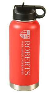 32oz. Powder Coated Stainless Water Bottle, Red (F23)