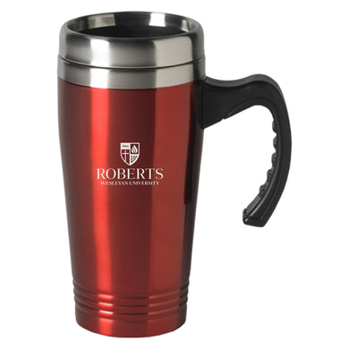 16 oz Stainless Steel Travel Mug w/Handle, Red (F23)