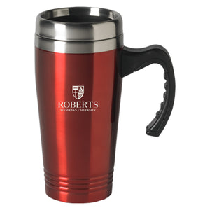 16 oz Stainless Steel Travel Mug w/Handle, Red (F23)