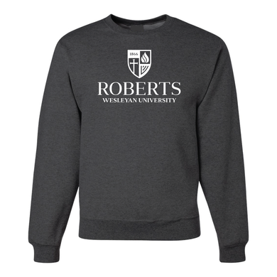 University Logo Crewneck Sweatshirt, Black Heather