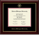 Gold Embossed Diploma Frame in Gallery | Red
